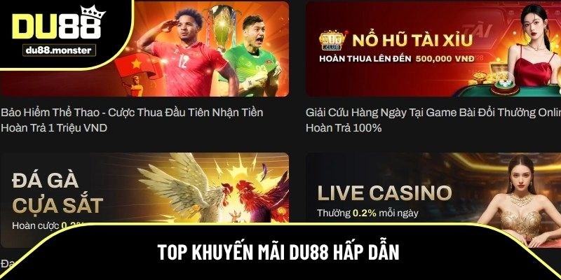 Top khuyến mãi Du88 hấp dẫn cho người chơi 